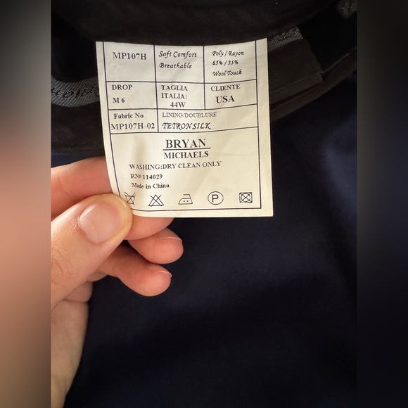 New Bryan Michaels Blue Velvet Tuxedo Dress Pants - Picture 6 of 10